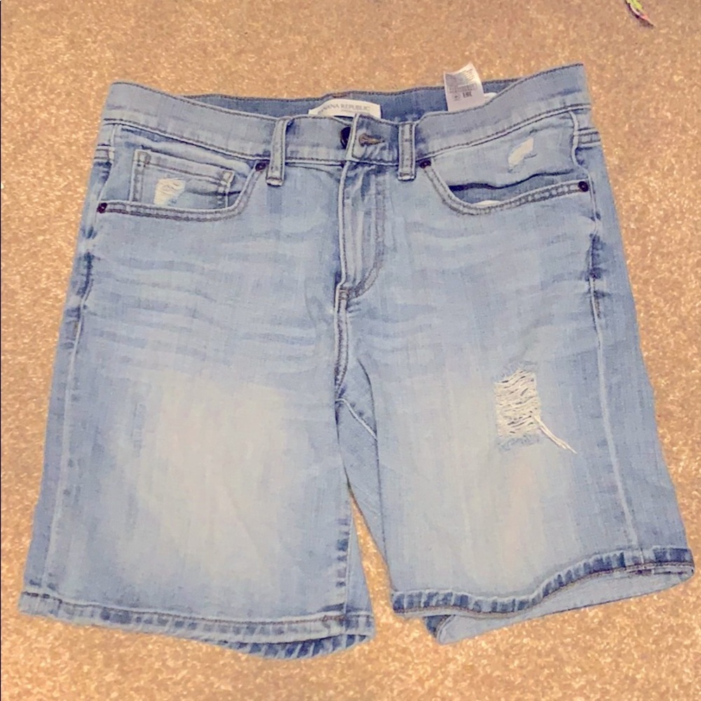 Boyfriend roll up shorts